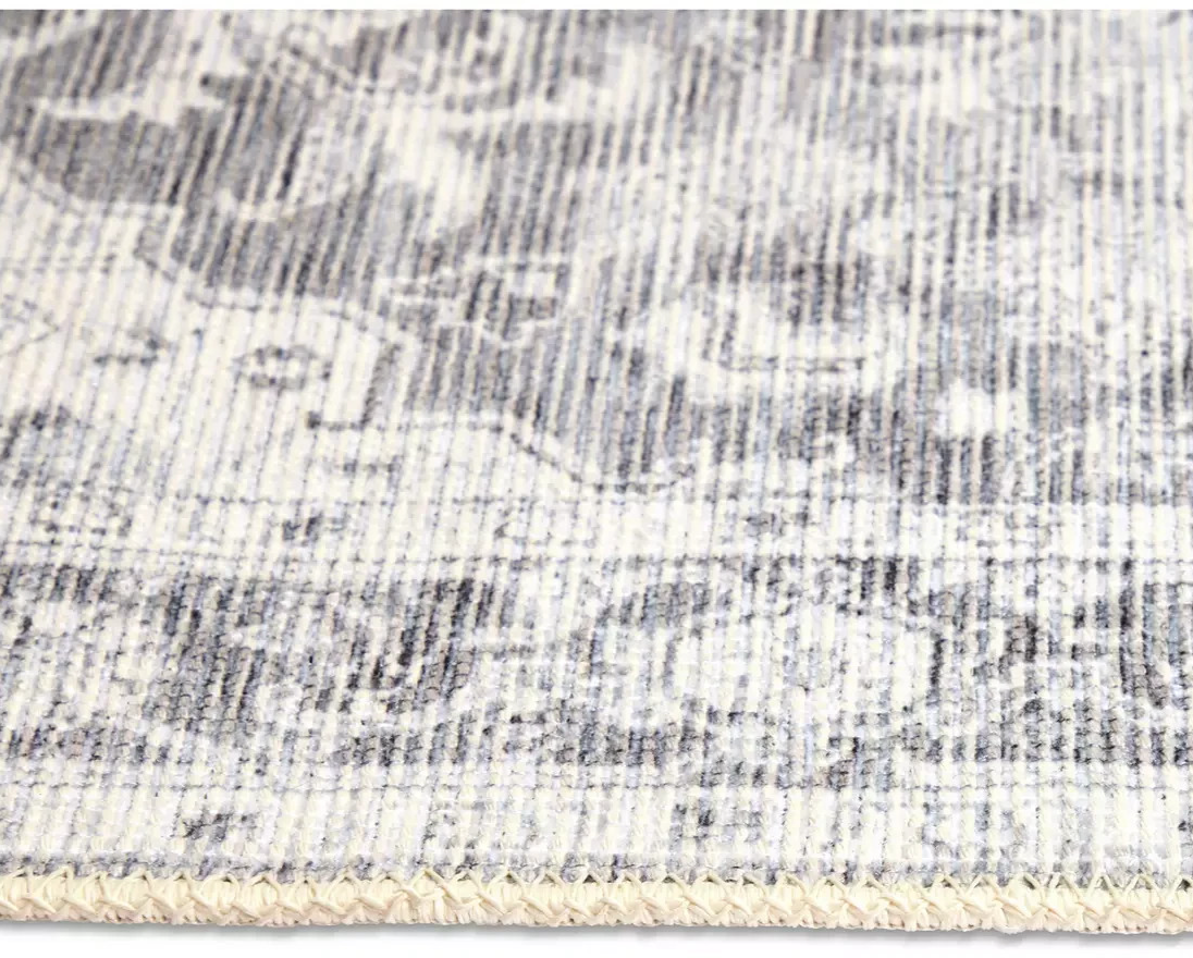Vintage Effect Grey Rug 120x170cm | Vintage Living Room Bedroom Area Rug Carpet