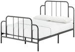Jacques Double Metal Bed Frame Black | Sturdy Bedroom Furniture with Mattress