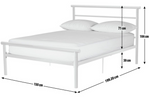 Home Avalon Double Metal Bed Frame - White | Sturdy Durable Frame For Bedroom
