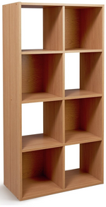 Home Squares 8 Cube Storage Unit - Oak Effect | Oak Effect Cube Shelf Organizer