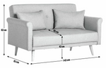 Habitat Home Evie Fabric 2 Seater Sofa in a Box Navy Blue | Compact Comfortable
