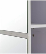 Prime Mirrored Narrow Tallboy - White