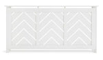 Chevron Large Radiator Cover White | Modern Decorative Cover