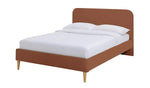 Mya Double Fabric Bed Frame Rust | Modern Bedroom Furniture Bedstead