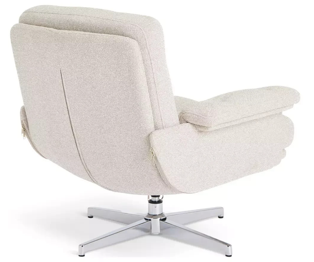 Dawson Fabric Swivel Chair Natural | Accent Lounge Armchair Furniture