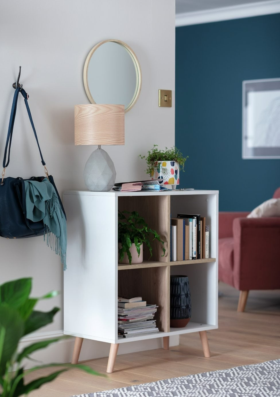 Skandi Deep Shelving Unit - White & Oak | Functional Fabulous Storage Space