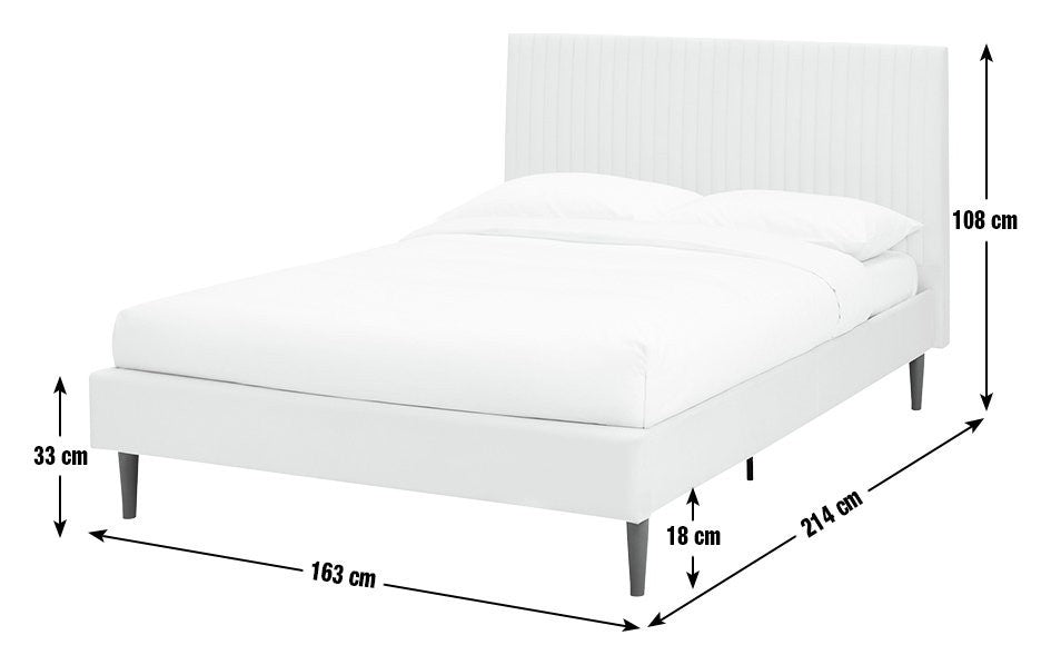 Home Ada Kingsize Velvet Bed Frame - Natural | Luxurious bedframe