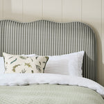 Onda Linen Double Headboard - Grey | Soft Bed Backboard