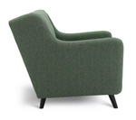 Morris Self Assembly Fabric Armchair - Green