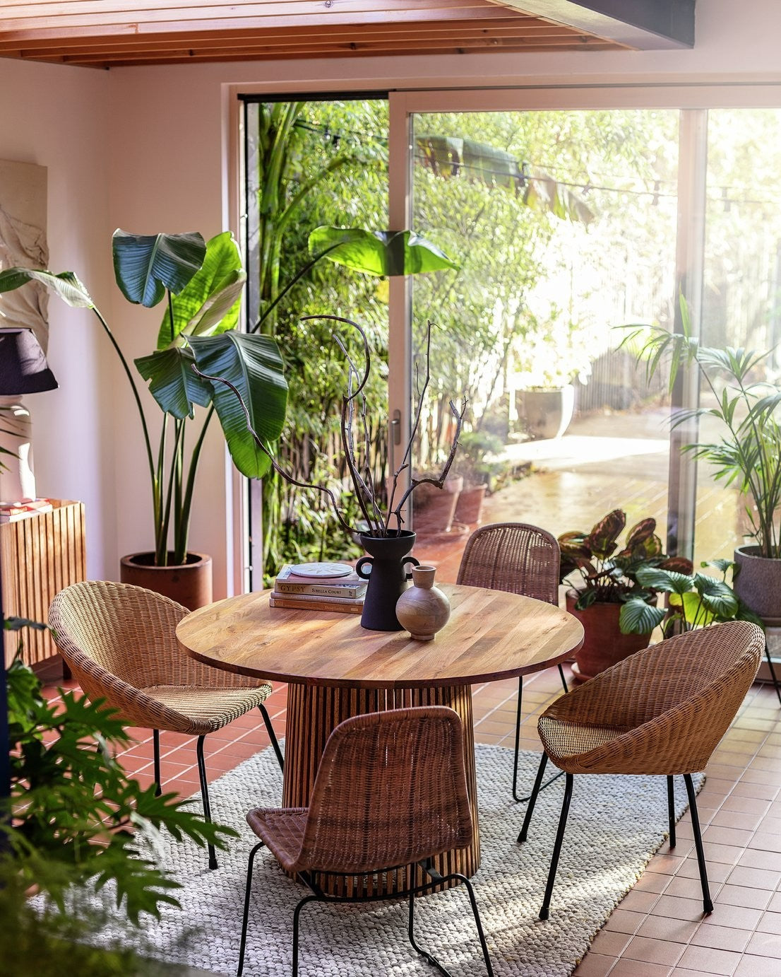 Jericho 4 Seater Dining Table - Natural | Compact kitchen table
