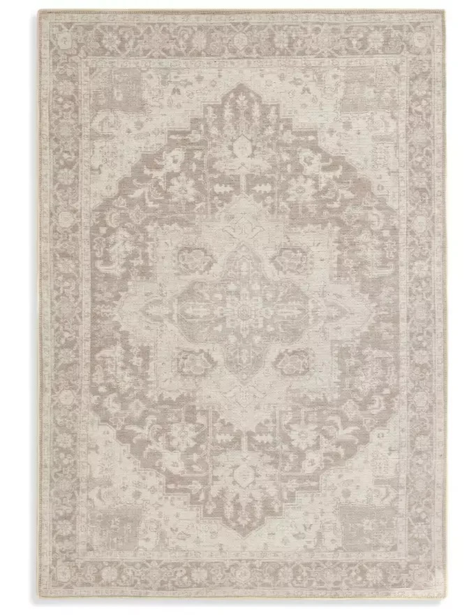 Vintage Effect Neutral Rug 120x170cm | Modern Living Room Floor Rug Carpet