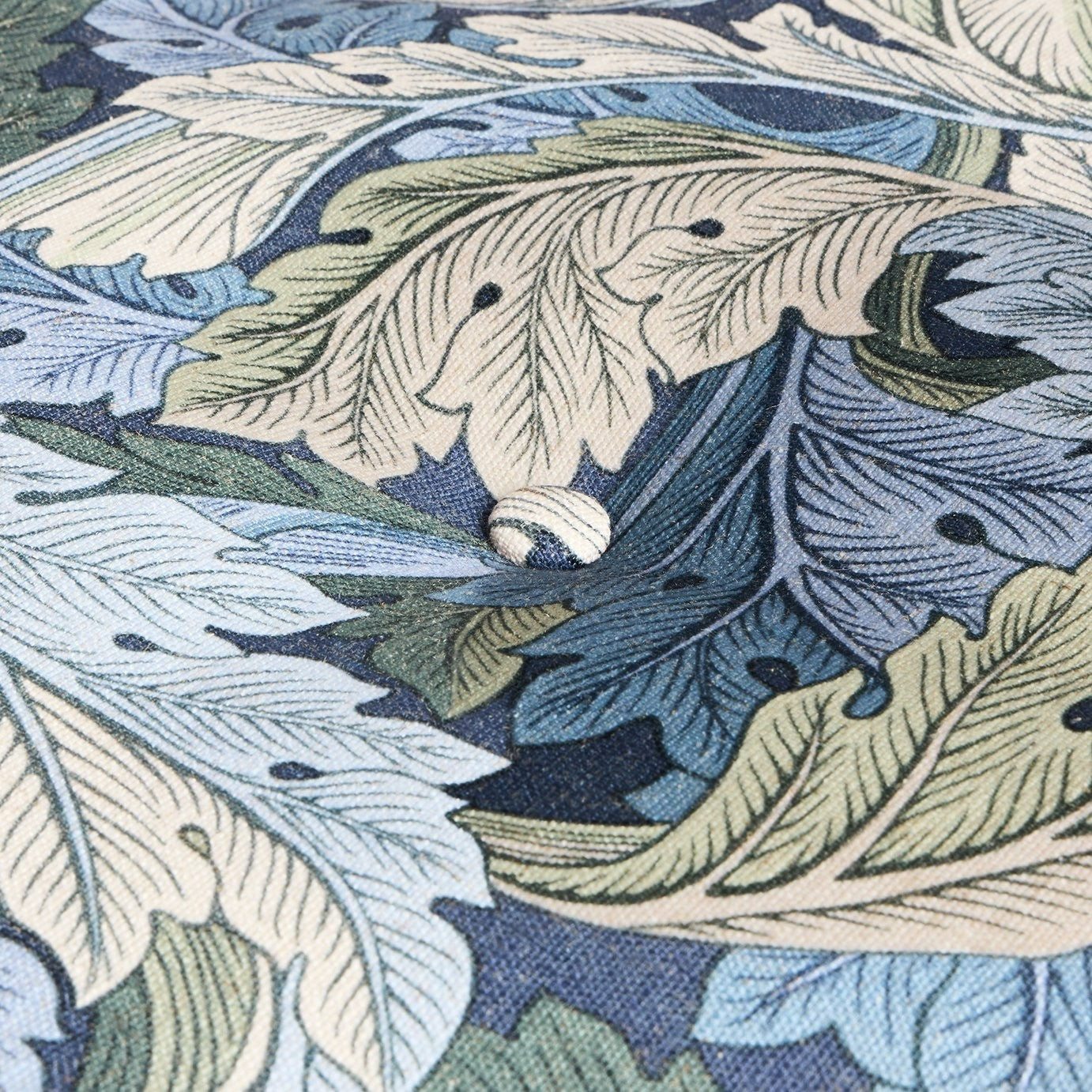 x Morris & Co. Merton Acanthus Fabric Footstool | Elegant Living Room Feature
