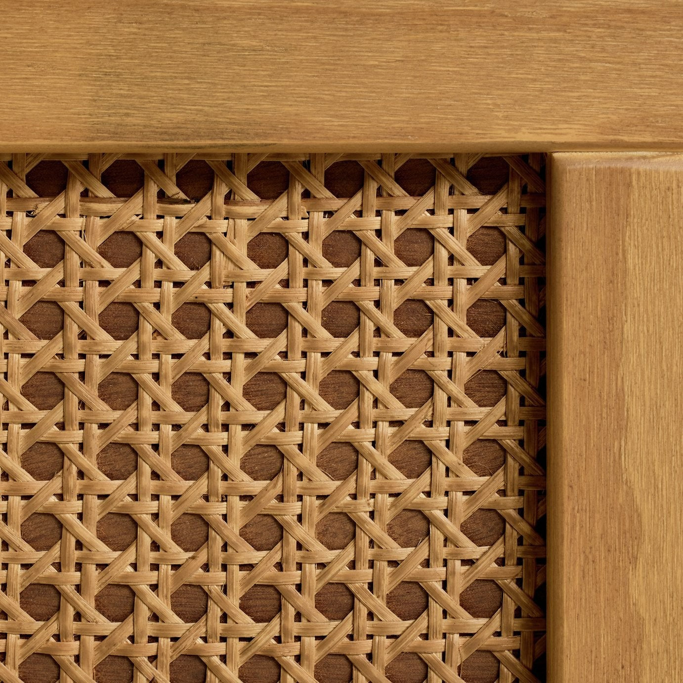 Kids Single Rattan Bed Frame - Oak Stain | natural rattan bed kids