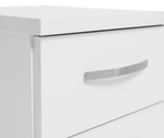 Hallingford 3 Drawer Bedside Table -White Gloss