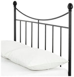 Clara Kingsize Metal Bed Frame Black | Traditional Metal Bed with Sprung Slats