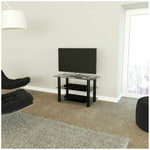 AVF TV Stand With Storage in Black - Up to 40 Inch TV Unit Glass - 80cm Wide