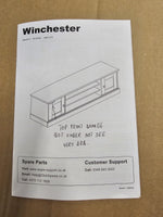 Home Winchester 2 Door TV Unit - Reed Green (B Grade)