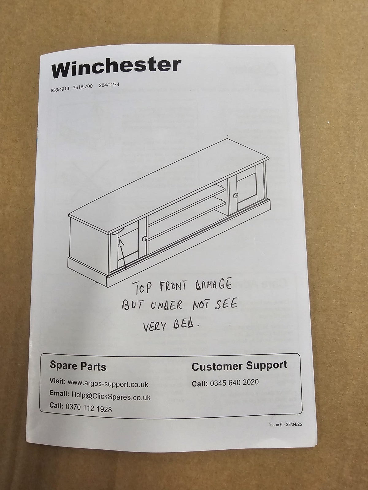 Home Winchester 2 Door TV Unit - Reed Green (B Grade)