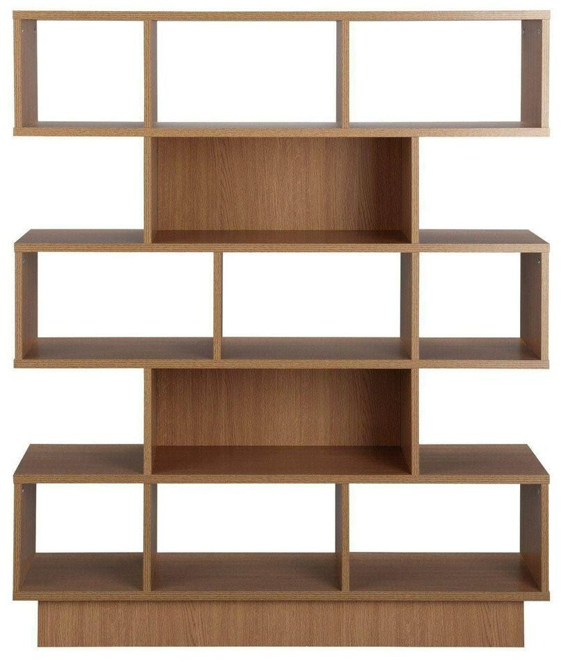 Habitat Cubes Wide Boockase - Oak Effect | Wooden Storage Shelving Unit Living