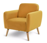 Habitat Elsie Self Assembly Fabric Armchair Mustard | Modern Accent Chair
