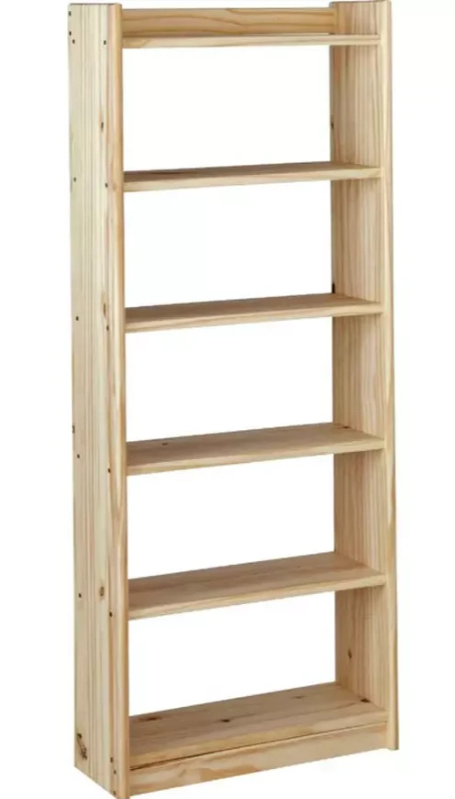 Home Narrow Shelving Unit Pine | Slim Storage Shelving Rack Furniture