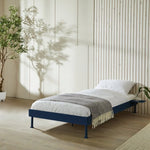 Maddox Single Metal Bed Frame with Bedside Blue | Children's Bedroom Furniture