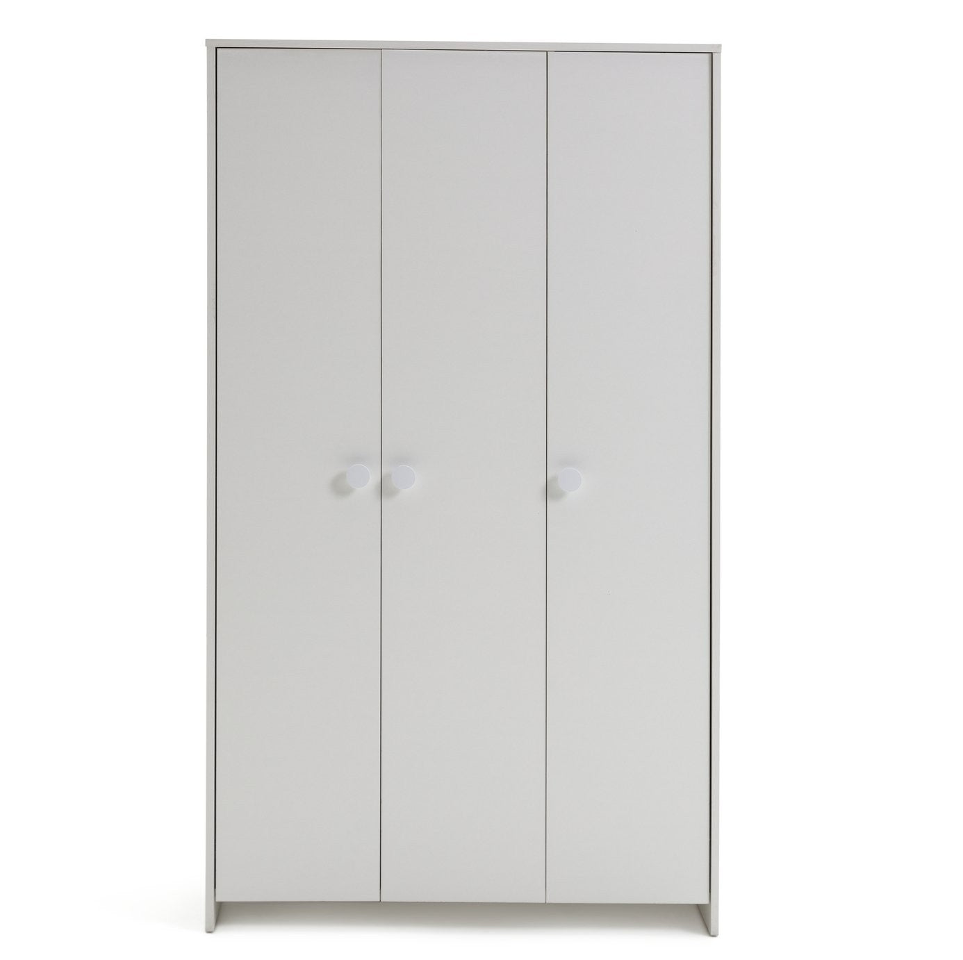 Kids Juno 3 Door Wardrobe - White | Spacious 3 Door Closet in White