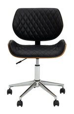 Habitat Sorel Faux Leather Office Chair - Black & Brown | PU leather chair