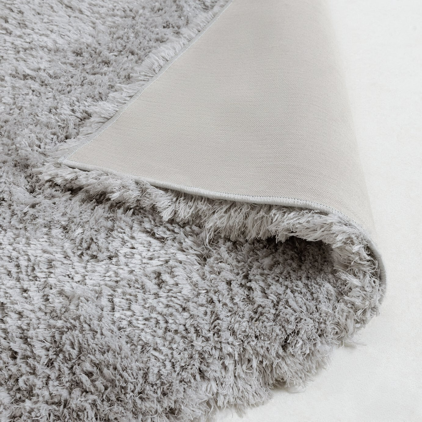Airmaster Plain Silver Shaggy Rug - 170x120cm