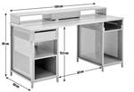 Home Modular 1 Drawer Gaming Desk - Oak Effect & Black | Study Workstation Table