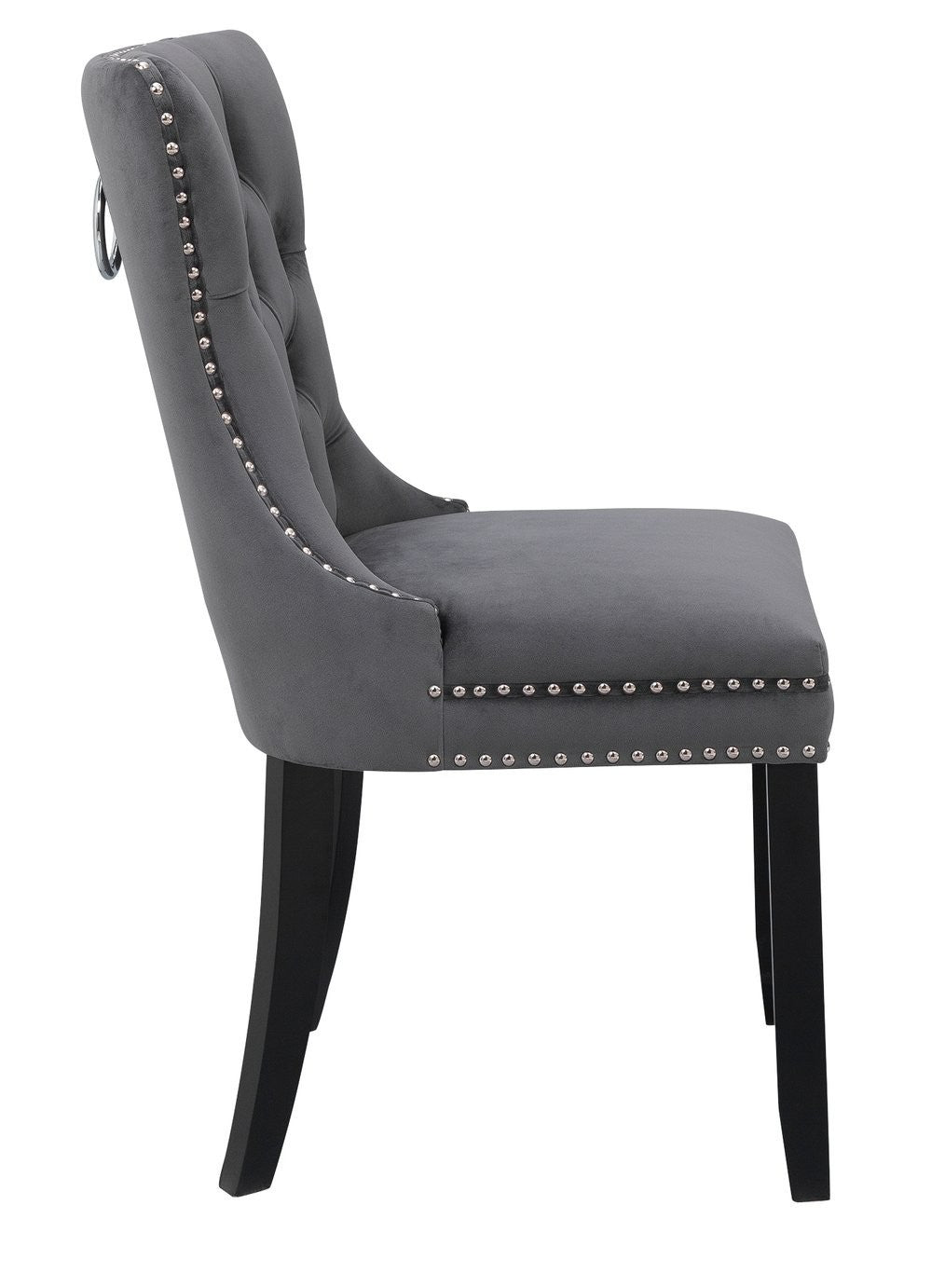 Home Princess Velvet Dining Chair - Charcoal | Comfort Stylish Seating Interior