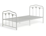 Hearts Single Metal Bed Frame - White ( B Grade 21231 )