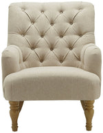 Birlea Padstow Fabric Accent Chair - Wheat |Elegant button back occasional chair