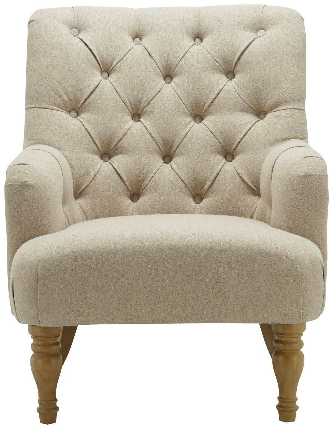 Birlea Padstow Fabric Accent Chair - Wheat |Elegant button back occasional chair