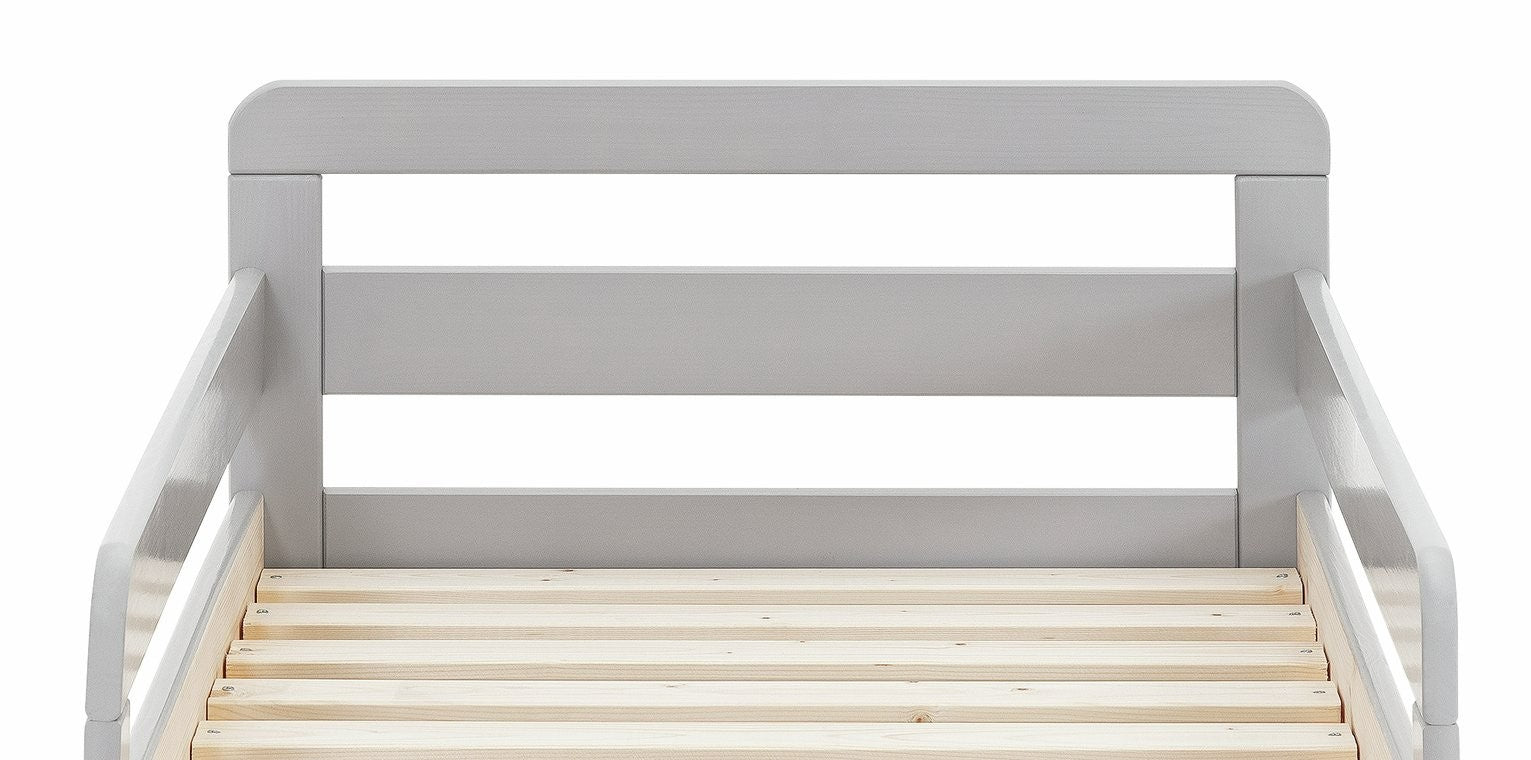 Ellis Toddler Bed Frame with Drawer - Grey | Childrens Bedroom Furniture