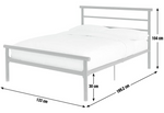 Avalon Small Double Metal Bed Frame - White ( B Grade 37136 - 37134 )