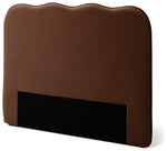 Onda Velvet Double Headboard - Rust | Soft velvet bed backboard