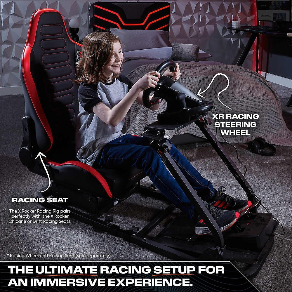 X Rocker XR Racing Rig Universal Steering Wheel & Pedal Mount | Gaming Simulator