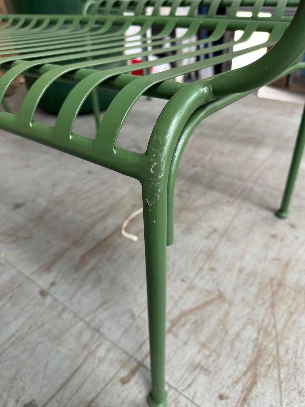 Indu 2 Seater Metal Garden Bench - Green (S)