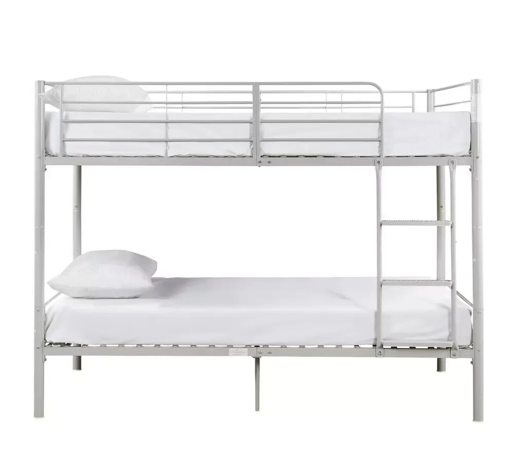 Home Mason Metal Bunk Bed Silver | Kids Bedroom Furniture Bunk Bed Frame