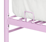 Home Hearts Single Metal Bed Frame - Pink | Pink Kids Bed Frame Metal Girls