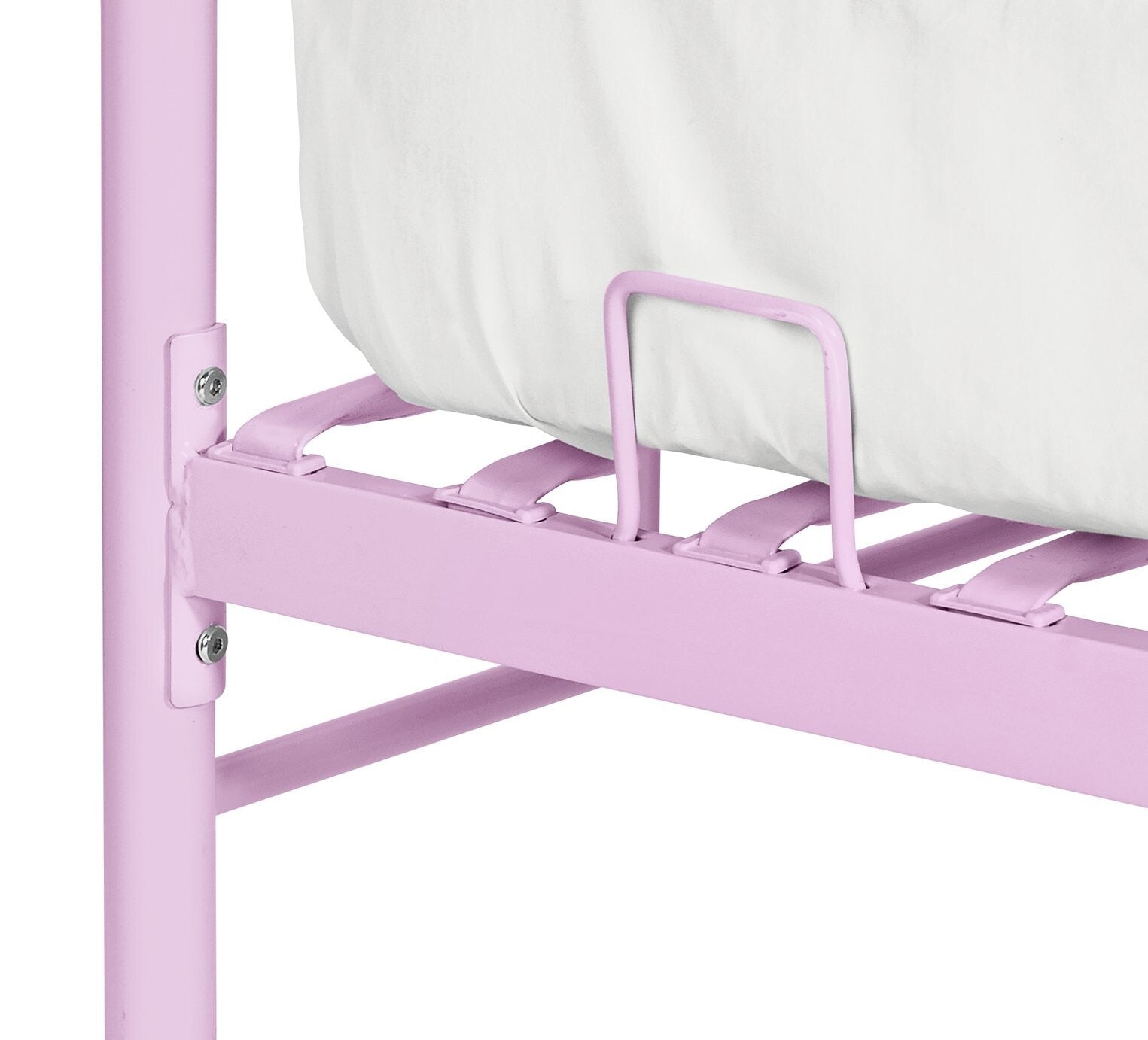 Home Hearts Single Metal Bed Frame - Pink | Pink Kids Bed Frame Metal Girls