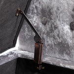 Crushed Velvet Ottoman Silver | Luxurious Storage Bench with Padded Lid and Butt
