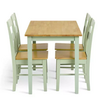 Home Chicago Sage Green Dining Table & 4 Chairs | Kitchen Dining Room Furniture 