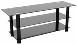 AVF Column Mount Up to 65 Inch TV Stand - Black | Modern TV Stand with Storage