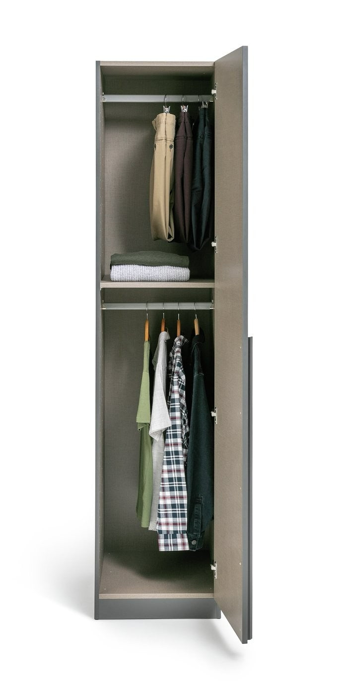 Munich 1 Door Wardrobe - Anthracite | Modern Minimalist Aesthetic