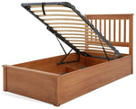 Aspley Single Wooden End Lift Ottoman - Oak Stain | Modern Bedroom Upgrade