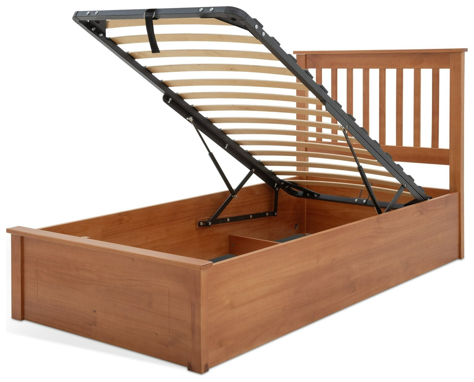 Aspley Single Wooden End Lift Ottoman - Oak Stain | Modern Bedroom Upgrade