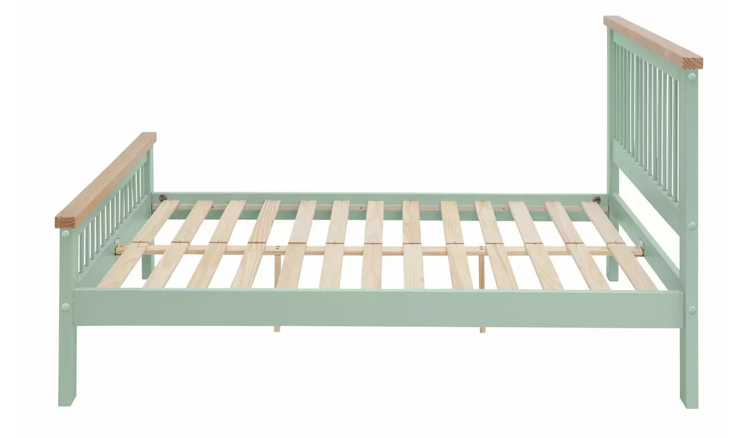 Home Aubrey Double Wooden Bed Frame Sage Green | Modern Bedroom Furniture