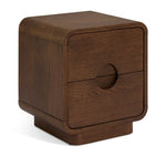 Adeje 2 Drawer Bedside Table - Walnut | Nightstand for bedroom